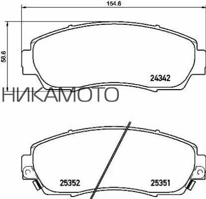 BREMBO P28068 Колодки тормозные HONDA CR-V/CROSSTOUR 07-/12- перед.