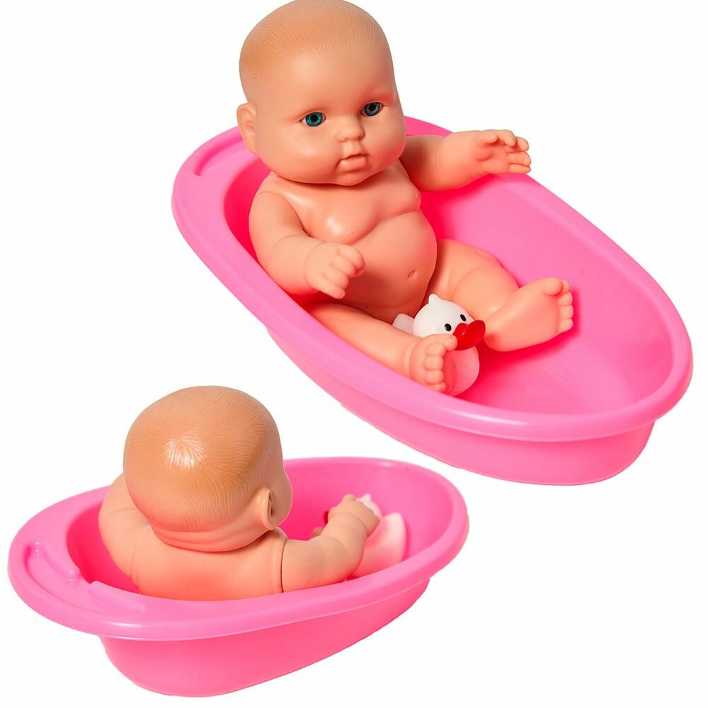 Кукла Карапуз в ванночке девочка