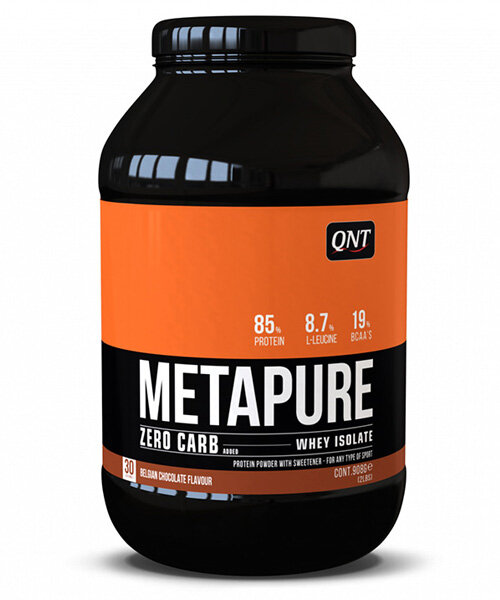 Изолят протеина Meta Pure QNT 908 г (Бельгийский шоколад)