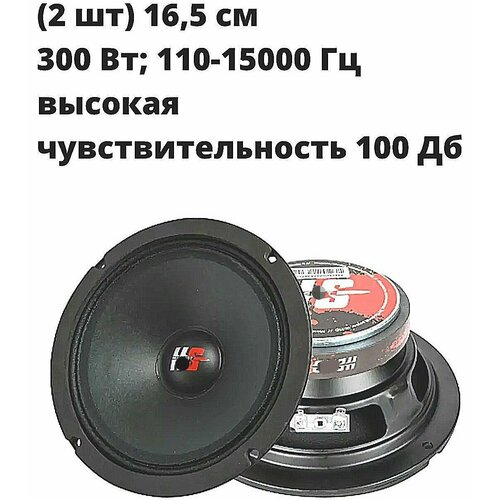 Колонки автомобильные 165 размера высокой чувствительности М65 100DB 5600₽