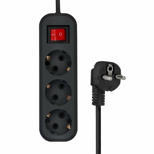 Сетевой фильтр Progix SF3PB10 (10м/3А/200Дж/черный)