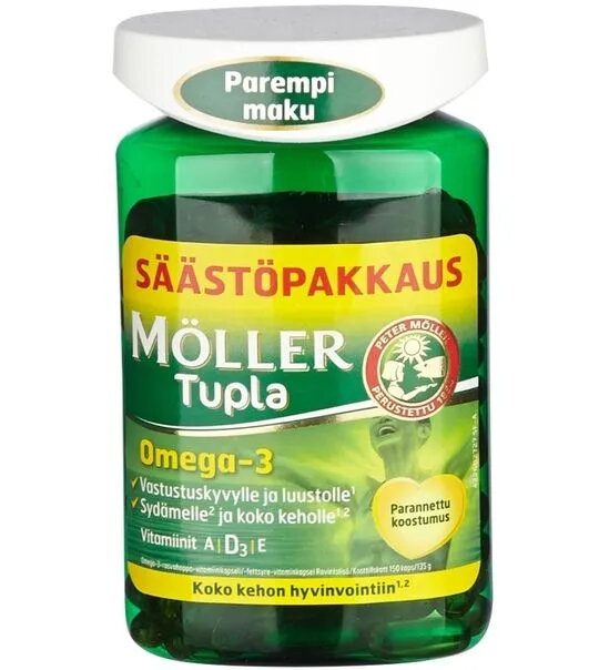 Omega-3 MOLLER TUPLA 160 шт. рыбий жир меллер капсулы Норвегия от orkla