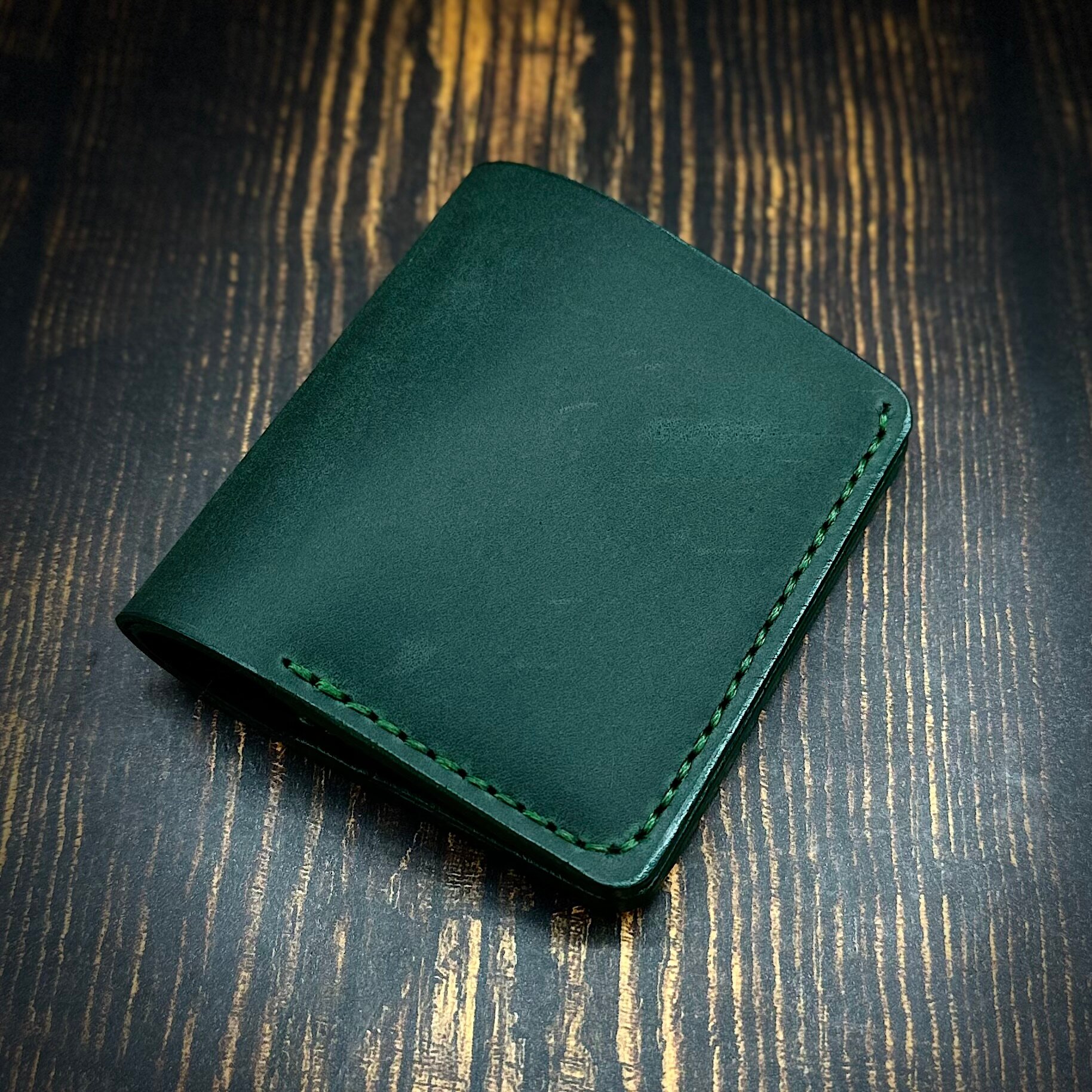 Кошелек DONE MANUALLY, фактура гладкая, зелeный — фото 1