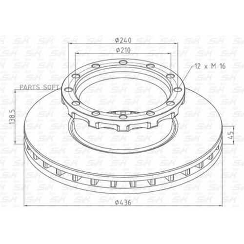 SK SK312001201 Диск тормозной 15450₽