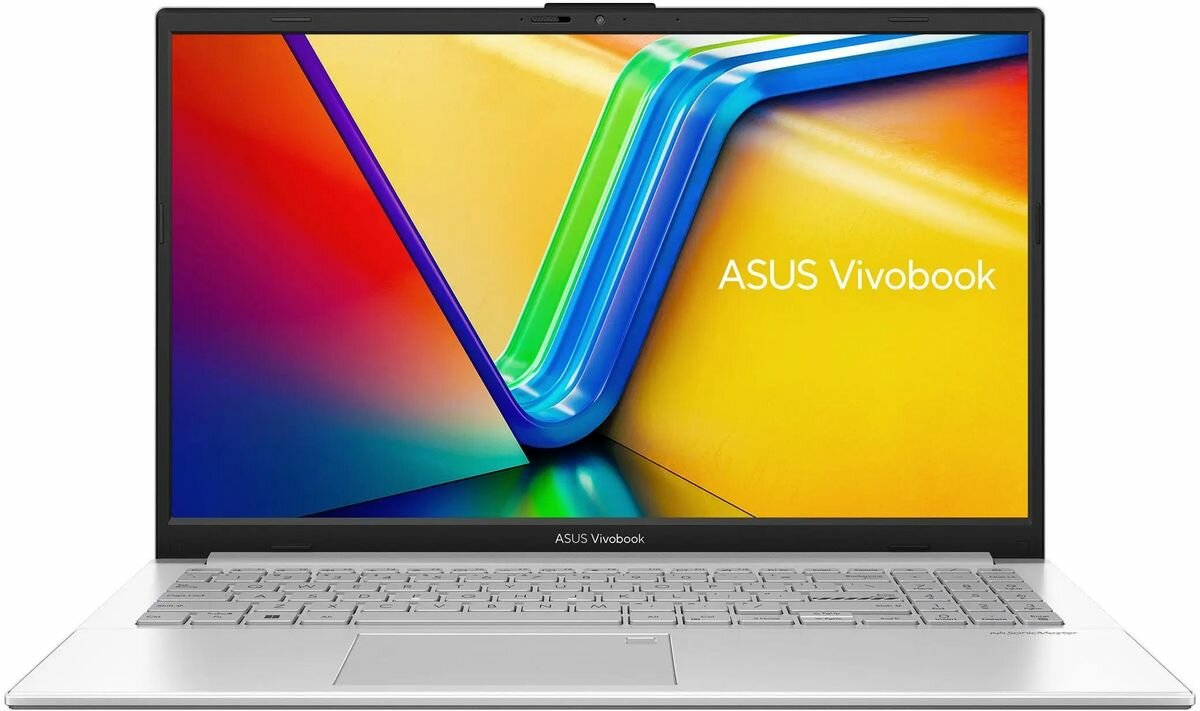 Ноутбук ASUS Vivobook Go E1504GA-BQ149 90NB0ZT1-M005Z0, 15.6", IPS, Intel N200 1ГГц, 4-ядерный, 8ГБ DDR4, 256ГБ SSD, Intel UHD Graphics, без операционной системы, серебристый