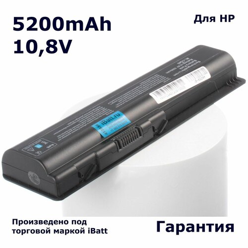 Аккумулятор iBatt 5200mAh, для HSTNN-LB72 484170-001 EV06 HSTNN-CB72 HSTNN-UB72 HSTNN-Q34C HSTNN-iB72 HSTNN-DB72 KS527AA аккумуляторная батарея усиленная pitatel для ноутбука hp 484170 001 10 8v 8800mah