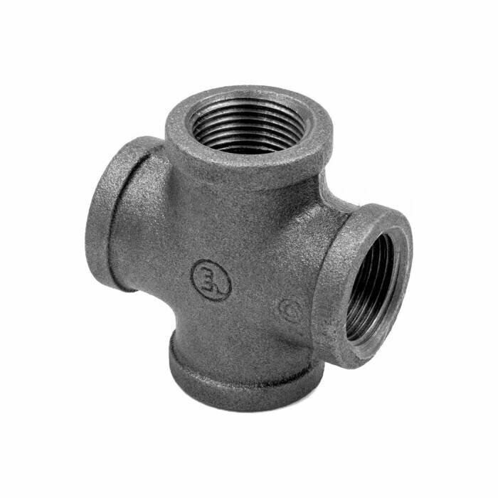 фото Крест прямой чугун Ду 15 (1/2") ВР/ВР Fittex PLUS