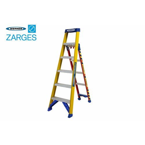 Универсальная стеклопластиковая стремянка Zarges Werner Leansafe X3 ступени 2х5 48926 68072₽