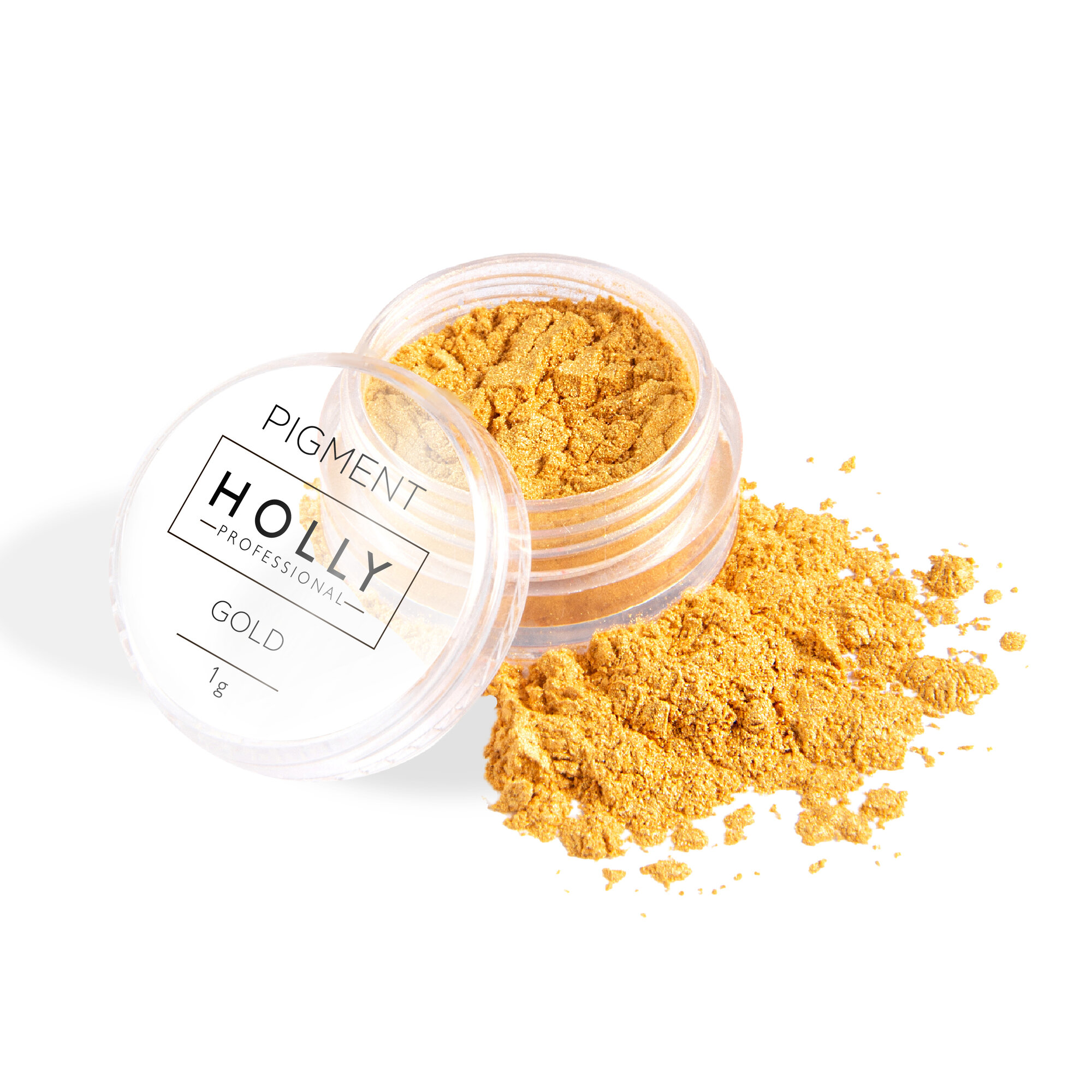 Holly Professional Рассыпчатые тени - минеральный косметический пигмент Pigment Gold