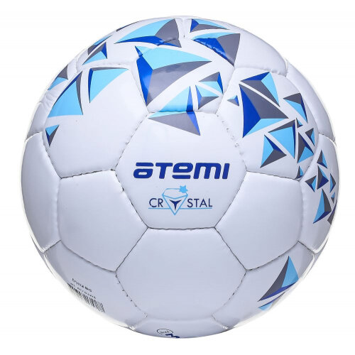 Мяч Atemi футбольный CRYSTAL, PVC, бел/темно син, р.3, р/ш, окруж 60-61