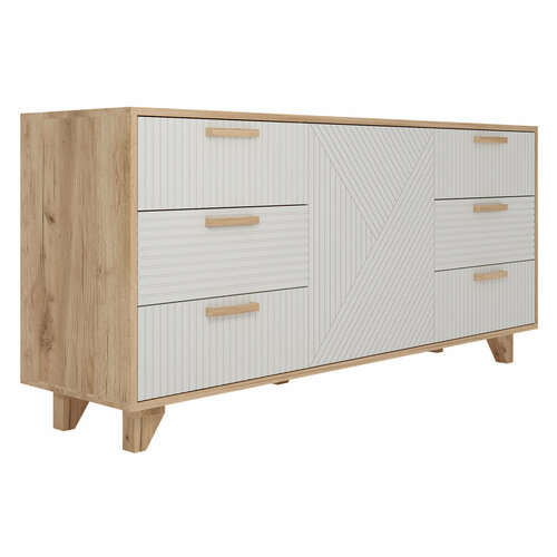 Комод Петровская мебель Ньерд Дуб Вотан / Белый