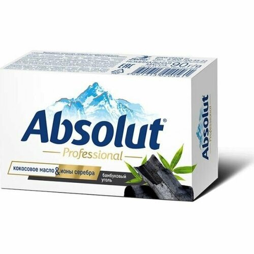 Absolut Мыло туалетное, Professional, Бамбуковый уголь, 90гр