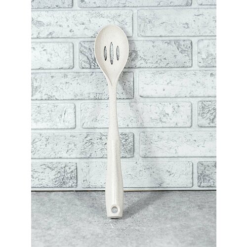 Ложка с прорезями 34см6см мрамор беж 271₽