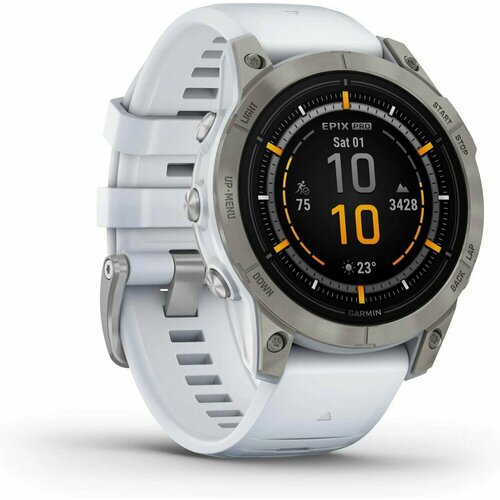 Часы Garmin Epix Pro Gen 2 Sapphire 47 мм Stone White Titanium DLC 010-02803-21 9366300₽