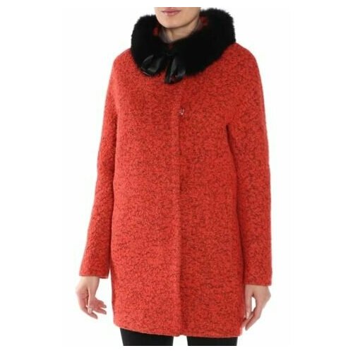 Пальто, размер 40, оранжевый пальто сезон стиля размер 48р 164рост оранжевый красный