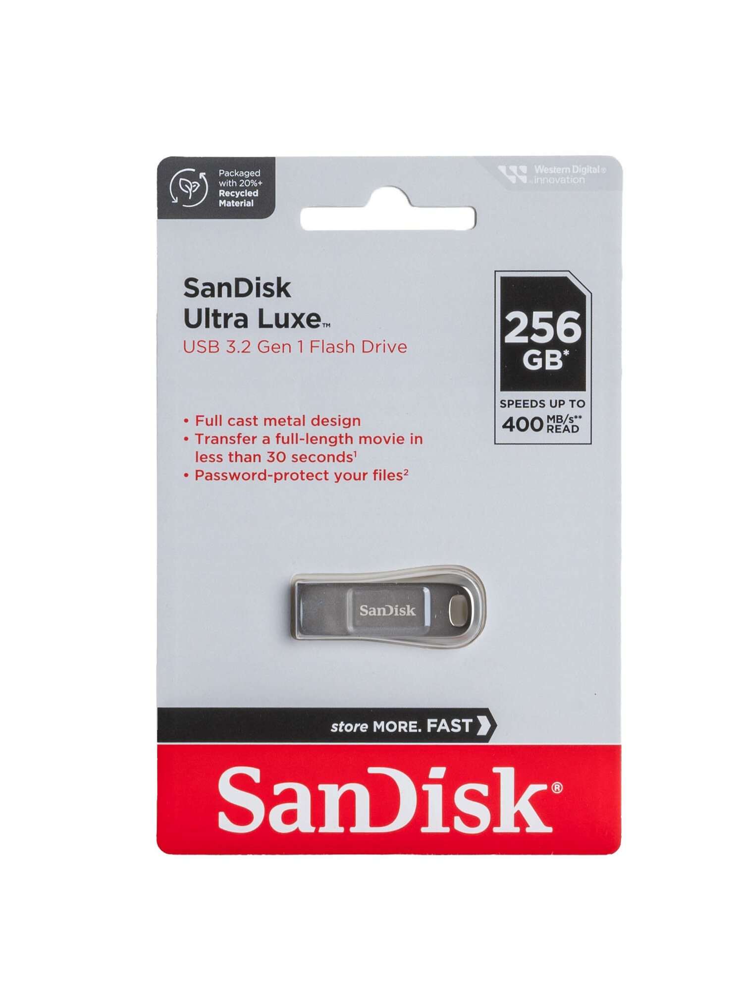 Флеш-накопитель (флэшка) SanDisk 256 ГБ Flash drive Ultra Luxe 400 Мб/с