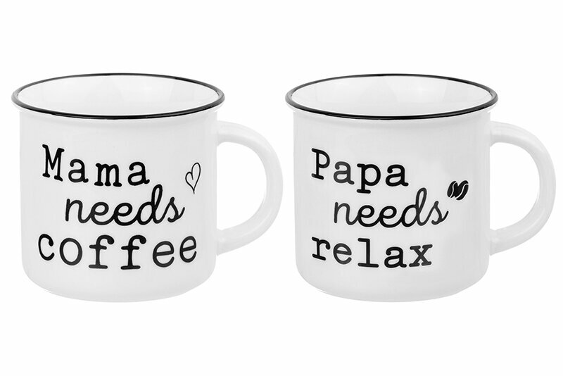 фото Кружка / чашка для чая /кофе 2шт 400 мл Elan Gallery Papa needs relax & Mama needs coffee