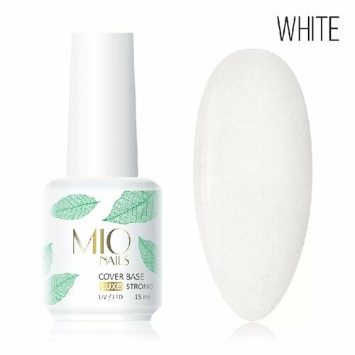 Камуфлирующая база для гель-лака MIO Nails Base Cover Strong Luxe Shimmer White 15 м