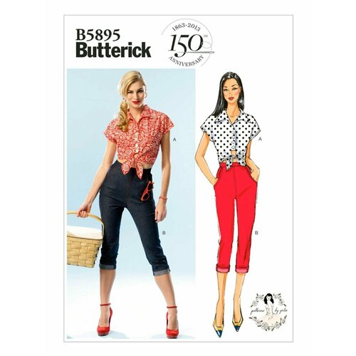 Выкройка Топ, джинсы выкройка butterick 5895 топ джинсы