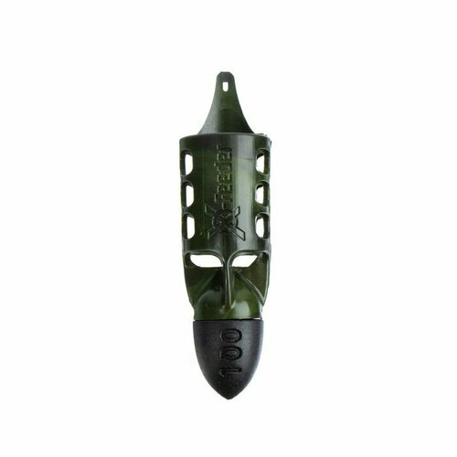 Груз-кормушка пластиковая X-FEEDER PL CAMO BULLET FLYING-2 M, цвет камо, 100 г, 32 мл (комплект из 10 шт)