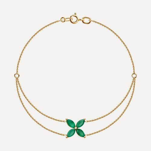 Изображение товара Браслет, красное золото, 585 проба, агат