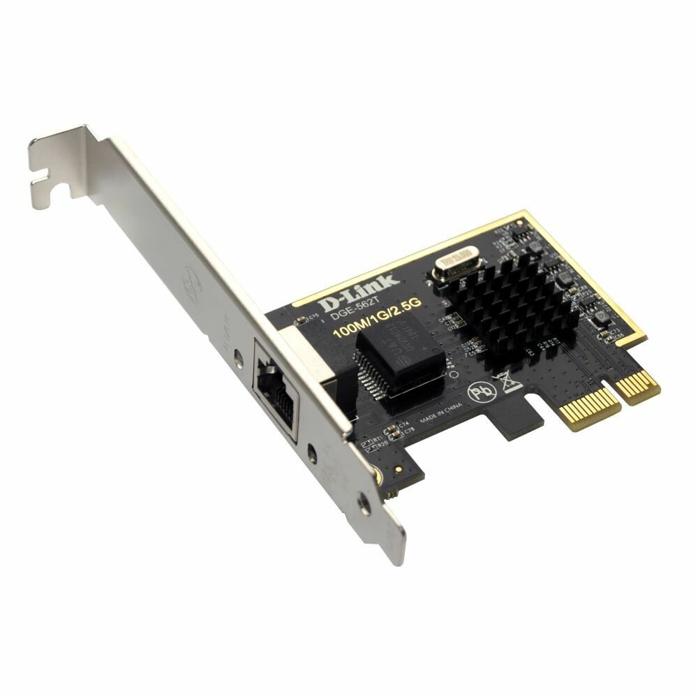 Сетевой адаптер D-Link DGE-562T/A2A Сетевой PCI Express адаптер с 1 портом 100/1000/2.5GBase-T (465772)