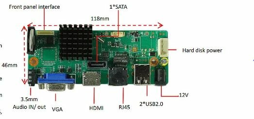 Плата видеорегистратора 10CH XM