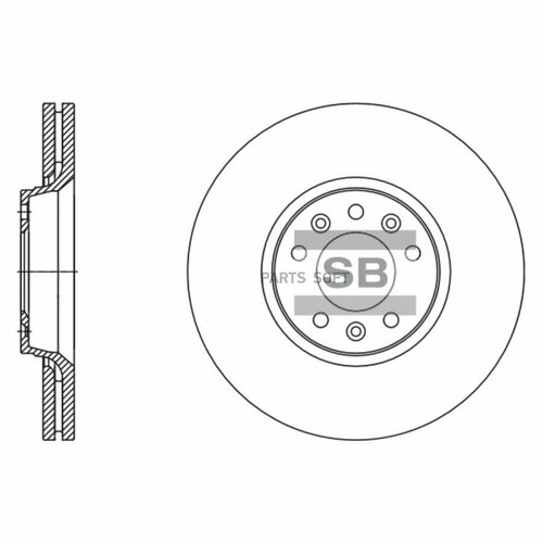 SANGSIN BRAKE SD5004 SD5004_диск тормозной передний!\ Citroen Jumpy, Peugeot Expert, Fiat Scudo 1.6HDi-2.0HDi 07>