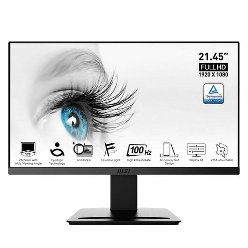 Монитор MSI PRO MP223 215 Black VA 1920x1080 D-SubHDMI 1 ms 178178 250 cdm 10001 100M1 100Hz 1173400₽