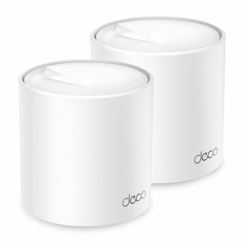 Бесшовный Mesh роутер TP-Link Deco X50(2-Pack) AX3000 10/100/1000BASE-TX бесшовный mesh роутер tp link deco x50 4g 1 pack ax3000 1000base t белый