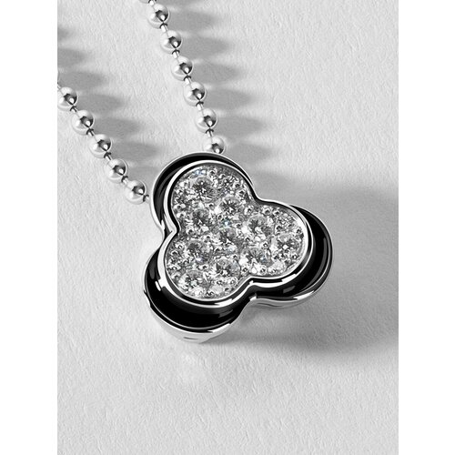 Славянский оберег, подвеска KAPLI jewelry, серебро, 925 проба, родирование, муассанит, эмаль, размер 1.2 см.