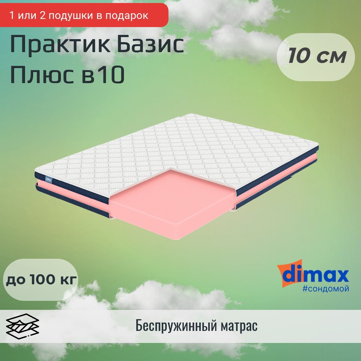 Матрас Dimax Практик Базис Плюс в10 80х195