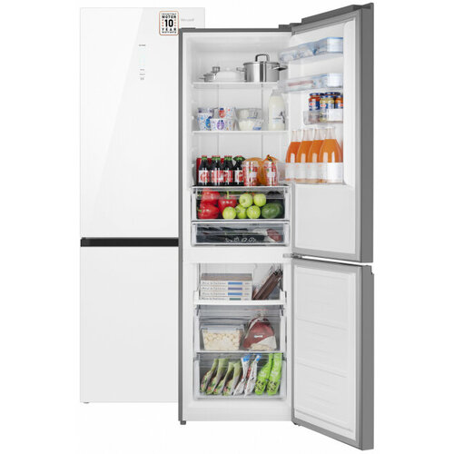 Отдельностоящий холодильник с инвертором Weissgauff WRK 2000 Total NoFrost Inverter White Glass