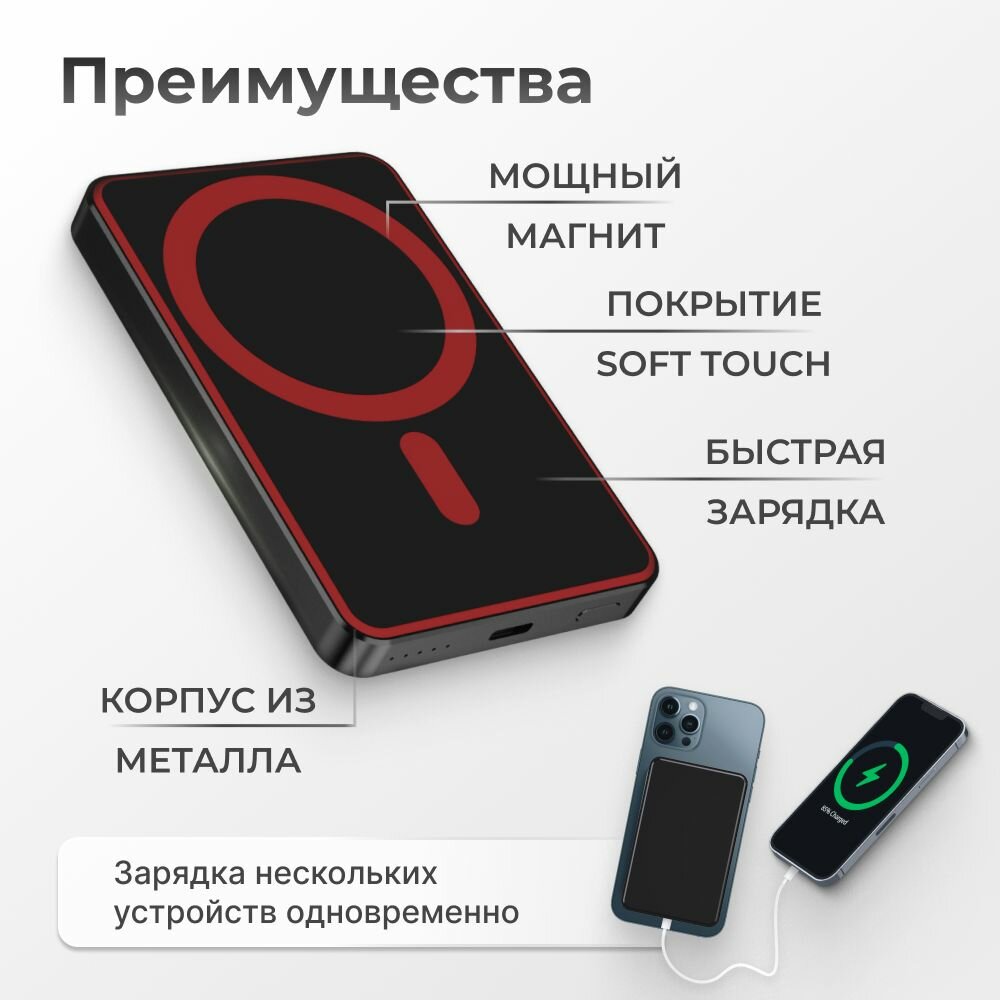 Внешний аккумулятор MagSafe Power Bank 5000 mAh для iPhone