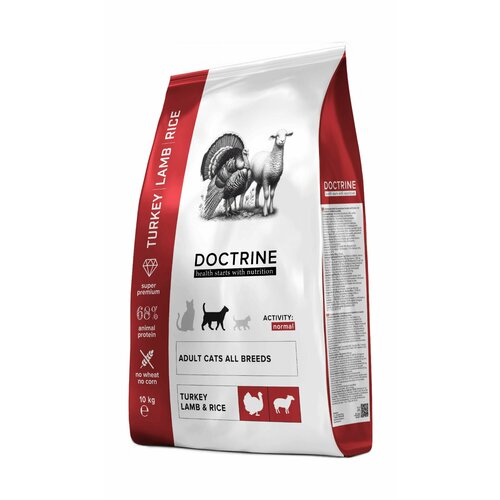 Doctrine - Беззерновой сухой корм для кошек, с индейкой, ягнёнком и рисом (10 кг)