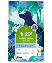 Florida - Сухой корм для взрослых собак средних пород с ягненком и грушей (3кг)