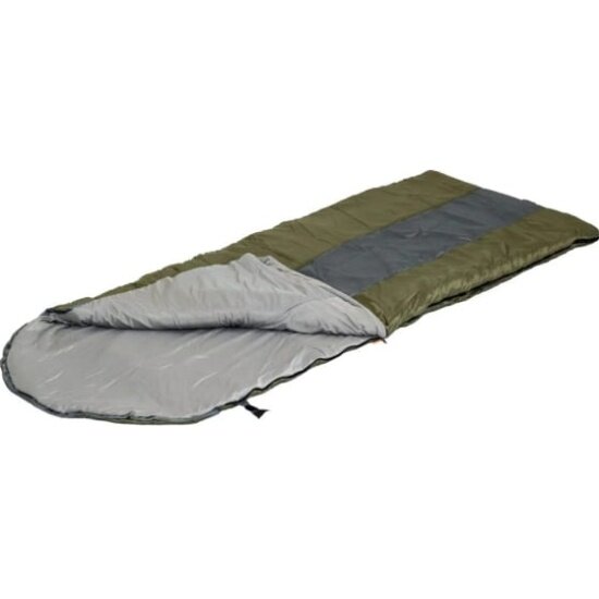 Спальный мешок Следопыт Traveller XL с подголовником, 190х35х85 см, до 0С, 3х слойный, хаки