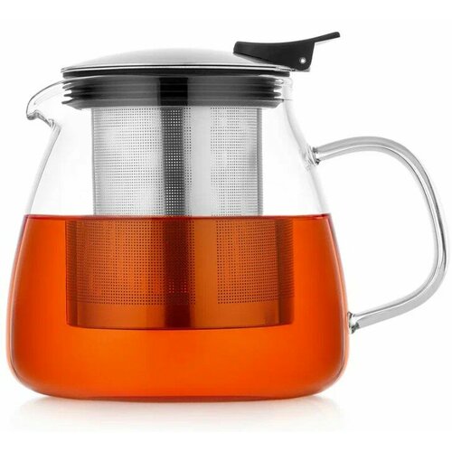 Стеклянный заварочный чайник с металлической колбой 750 мл