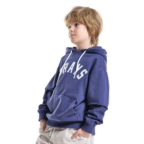 Худи Mini Maxi, размер 152, серый, синий футболка adidas для мальчиков размер 152 синий