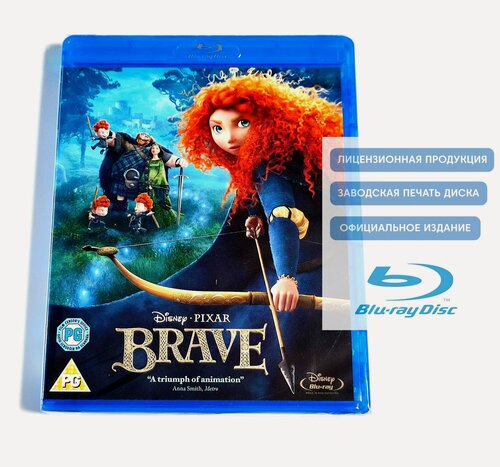 Изображение товара Мультфильм. Disney Pixar. Храбрая сердцем (2012, Blu-ray диск) фэнтези, комедия, приключения для всей семьи / 6+, импорт с русским языком