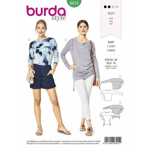 Выкройка Burda 6415 Пуловер выкройка burda 6415 пуловер