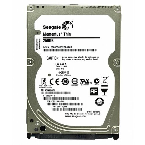 Жесткий Диск Seagate 9WS141 250Gb 5400 SATA 25 HDD 4280₽