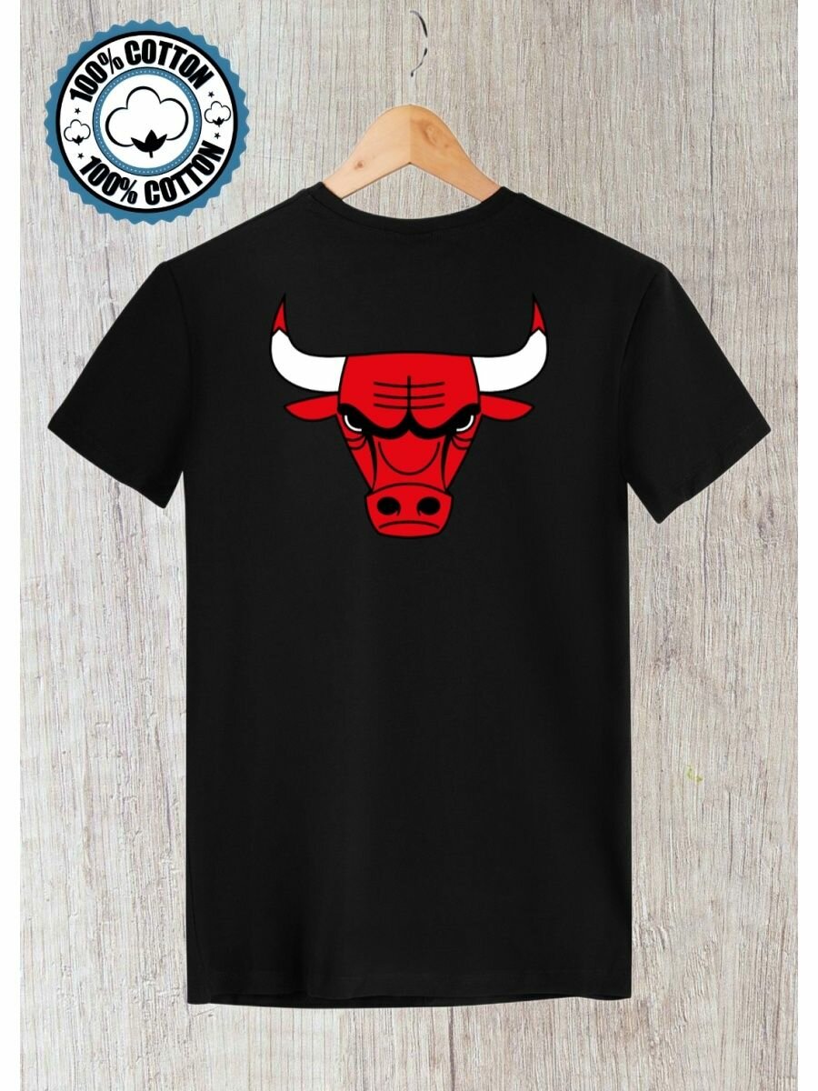 Футболка чикаго красный бык chicago bulls