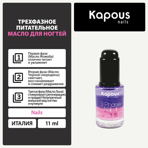 Kapous масло Depilation 3 Phase nail, 11 мл малинин е фаза монстра