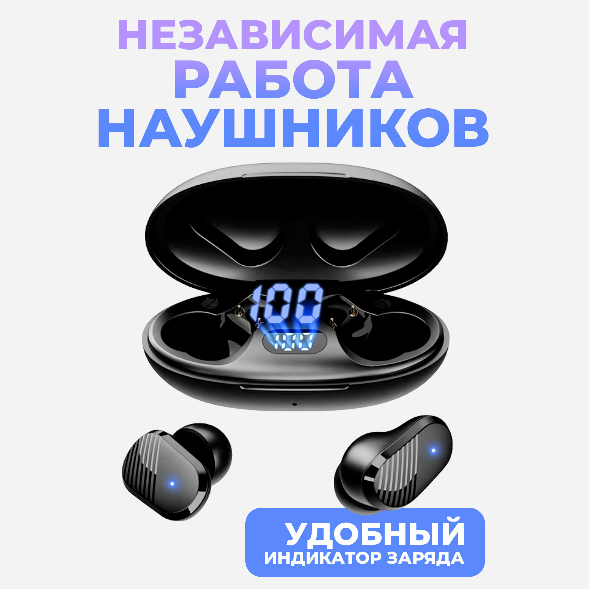 Наушники беспроводные, AMFOX, A23, Bluetooth 5.3, сенсорное управление, беспроводные наушники TWS, блютуз, sony, jbl наушники, черные