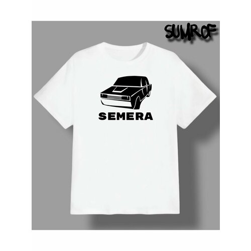 Футболка Zerosell lada semera, размер XL, белый