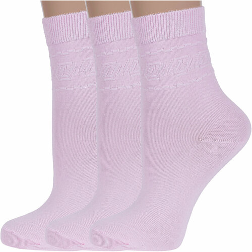 Носки RuSocks, 3 пары, размер 23-25, розовый