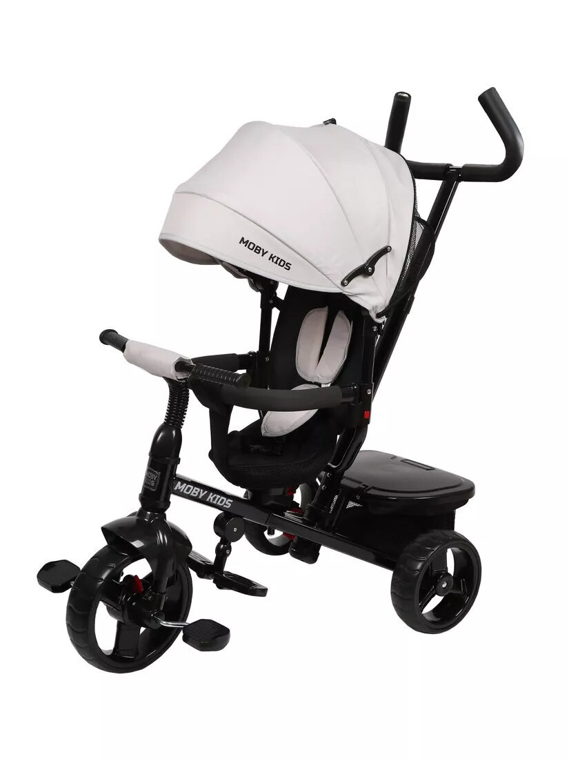 фото Трехколесный велосипед Moby Kids Rider 360 10x8 EVA серый 646232