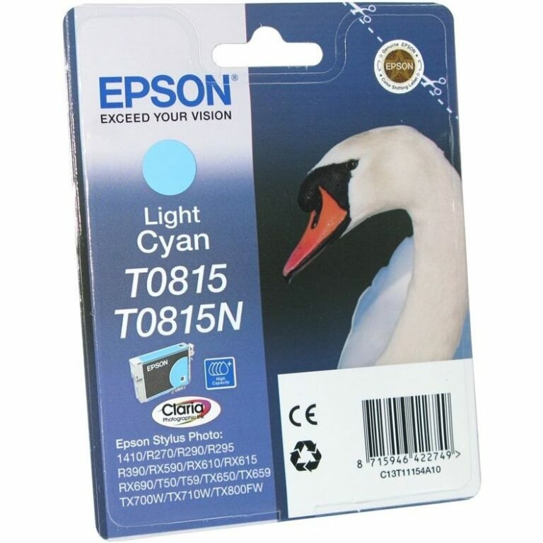 Картридж Epson C13T11154A10, 540 стр, T0815N светло-голубой. тех. упаковка