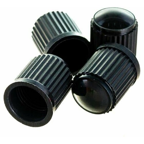 Набор черных пластиковых колпачков для ниппеля колеса 4 шт MasterProf АС010009 739₽